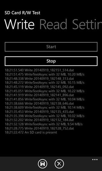 Image 2 for SD Card R/W Test for Wind…