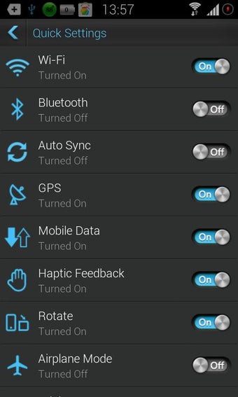 Imagen 2 para Quick Settings (Plugin)