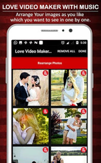 Imagen 2 para Love Video Maker with Son…