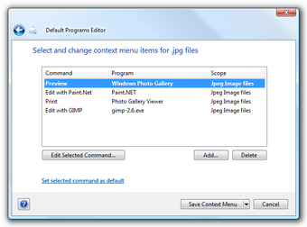 Image 0 for Default Programs Editor
