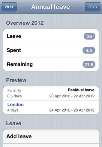 Image 0 for Annual Leave Pro