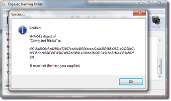 Image 0 for Digesec Hashing Utility