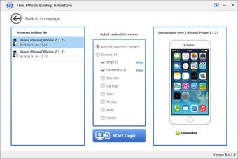 Image 5 for Free iPhone Backup & Rest…