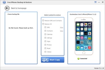 Image 3 for Free iPhone Backup & Rest…