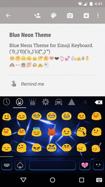 Image 0 for Blue Neon Emoji Keyboard …