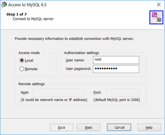 Image 0 for Access to MySQL