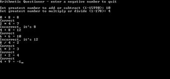 Image 0 for Arithmetic Questioner
