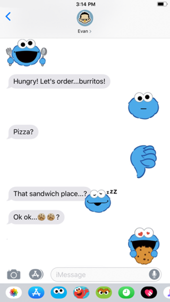 Imagen 1 para Cookie Monster Stickers