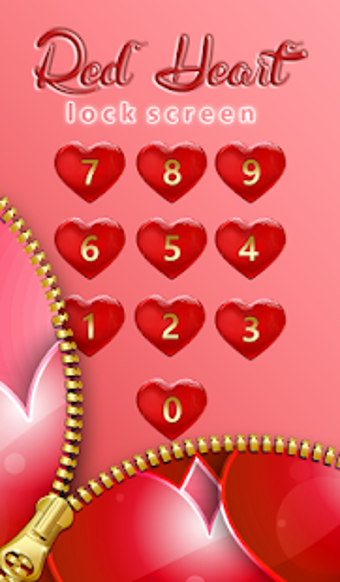 Image 0 for Red Heart Love Zipper Loc…
