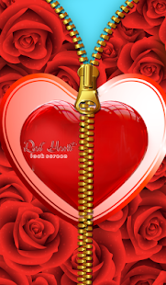 Image 1 for Red Heart Love Zipper Loc…