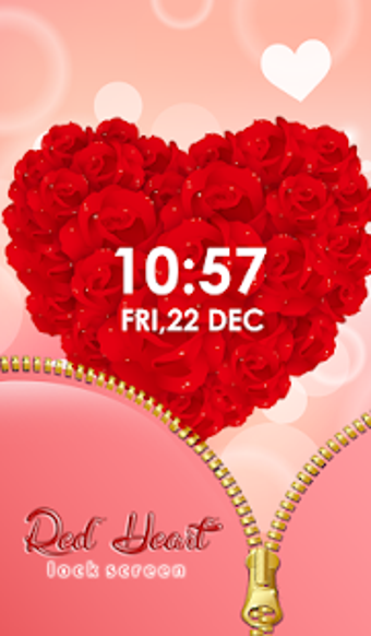 Image 0 for Red Heart Love Zipper Loc…