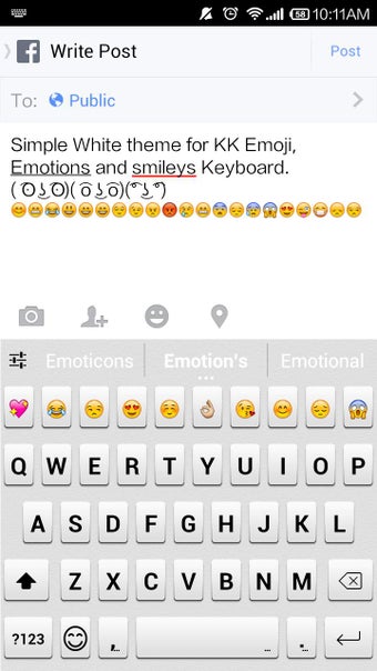 Imagen 0 para Simple White Emoji Keyboa…