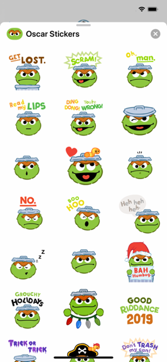 Image 2 for Oscar the Grouch Stickers