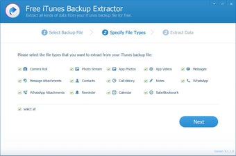 Image 0 for iTunes Backup Extractor F…
