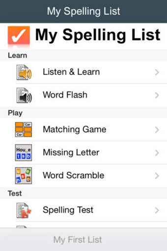 Image 0 for My Spelling List