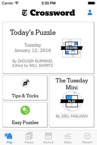 Image 0 for NYTimes Crossword - Daily…