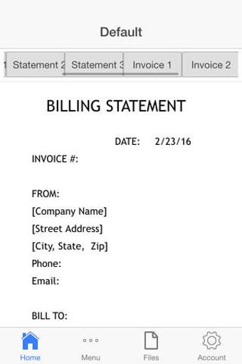 Imagen 0 para Billing Statement