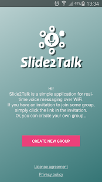 Image 1 for Slide2Talk: WiFi walkie-t…