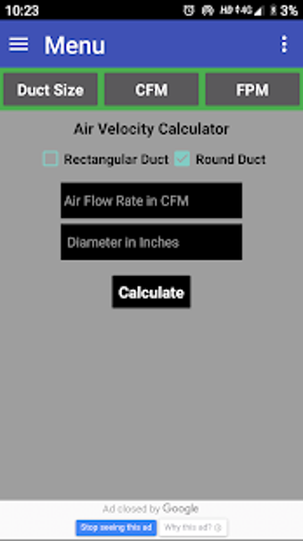 Imagen 1 para Duct Calculator