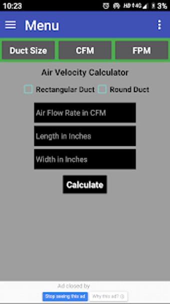 Imagen 0 para Duct Calculator