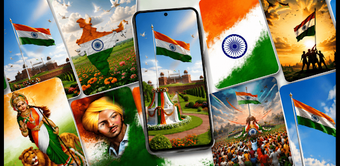 Image 0 for Tiranga Flag Wallpaper 4K