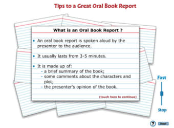Image 0 for Oral Book Report