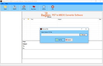 Image 0 for Regain PST to MBOX Conver…
