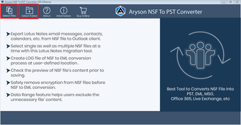 Image 2 for Aryson NSF to PST Convert…