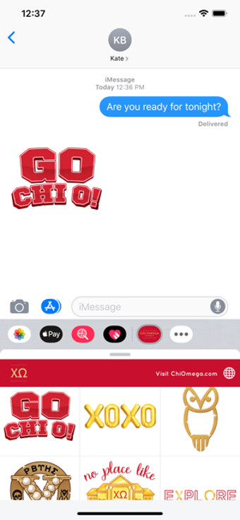 Image 0 for Chi Omega Emojis & Filter…