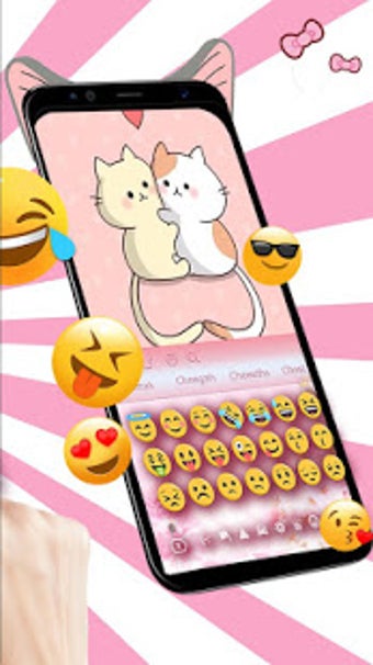 Imagen 2 para Cute Pink Kitty Keyboard