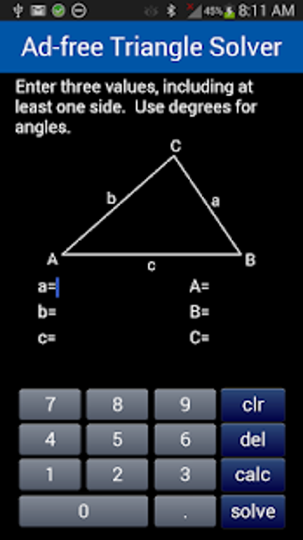 Image 1 for Ad-free Triangle Solver