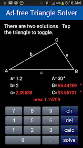 Image 0 for Ad-free Triangle Solver