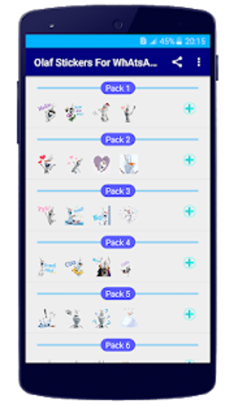 Imagen 2 para Olaf Stickers For WhAtsAP…