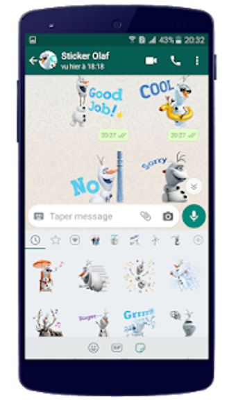 Imagen 0 para Olaf Stickers For WhAtsAP…