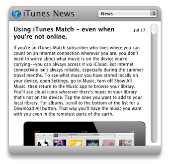 Imagen 0 para iTunes News Widget
