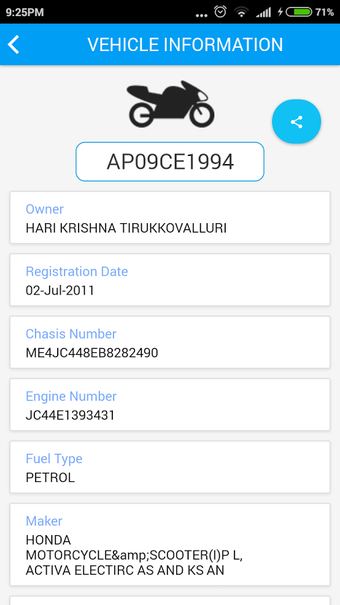Image 1 for RTO Vehicle Information