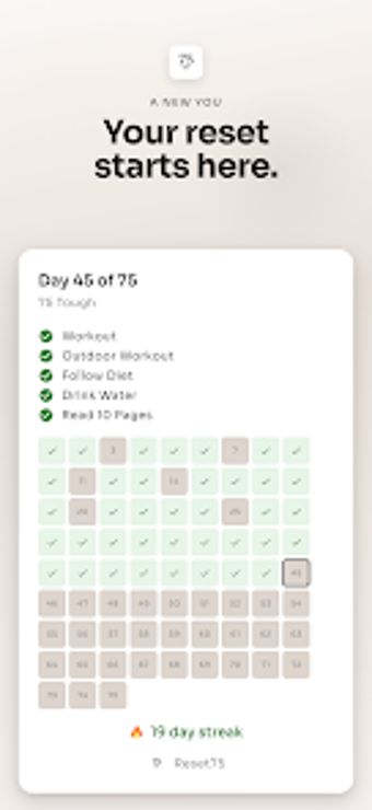 Imagen 0 para 75 Days Challenge - Reset…