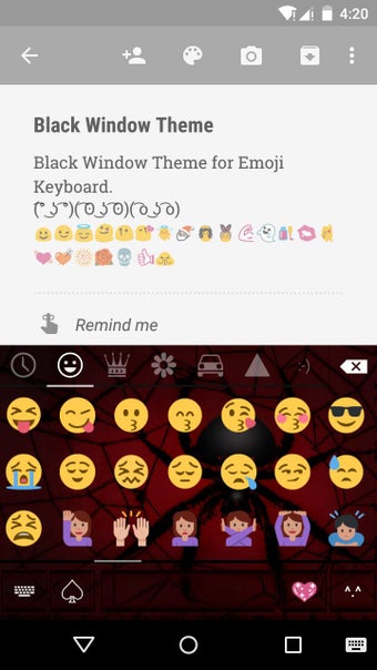 Imagen 0 para Black Widow Emoji Keyboar…