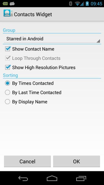 Imagen 0 para Resizable Contacts Widget…
