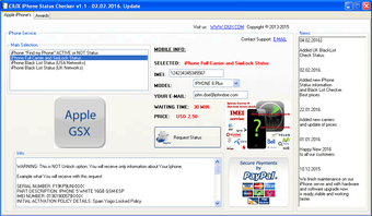 Image 0 for CIUX iPhone Status Checke…
