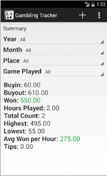 Image 0 for Gambling Tracker
