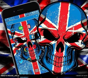Imagen 3 para Union Jack Flag Skull The…