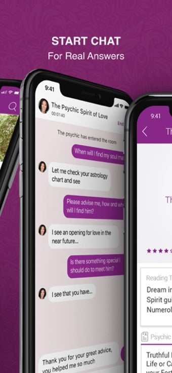 Kasamba Psychic Readings UI shots 3