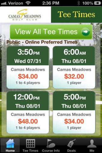 Image 0 for Camas Meadows Golf Tee Ti…