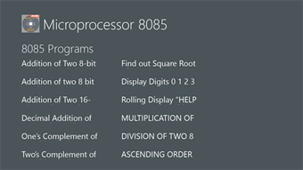 Imagen 1 para Microprocessor 8085 for W…