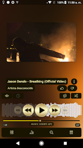 Image 1 for Poweramp v3 skin gold