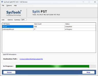 Image 0 for PST Splitter by SysTools