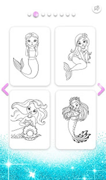 Imagen 3 para Mermaid Coloring Book Gli…