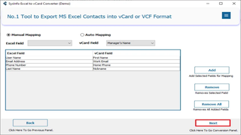 Imagen 0 para Sysinfo Excel to vCard Co…