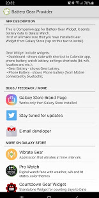 Imagen 0 para Battery Gear for Galaxy W…